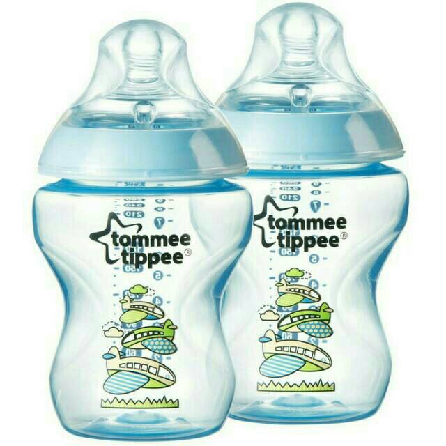 Botol Susu Tommee tippee 260ml Decorated  Blue Pink Dot Tommee Tippee