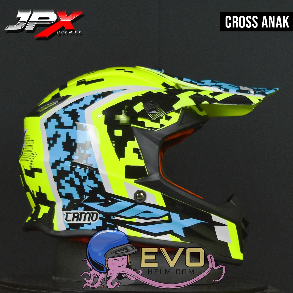 HELM CROSS ANAK JPX ORIGINAL UMUR 5 - 14 TAHUN JPX - HELM JPX FOX1 JR CROSS KIDS