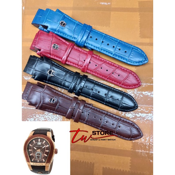 TALI JAM TANGAN AIGNER PALERMO LEATHER STRAP TALI JAM KULIT AIGNER