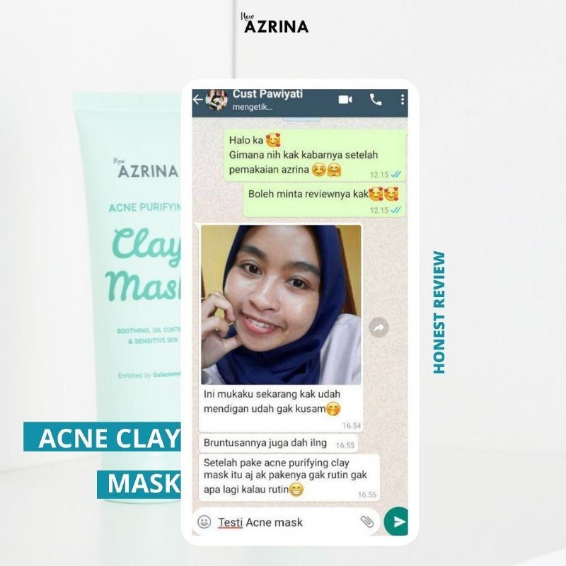 MFI - Azrina Pure Charcoal Mud Mask | Acne Purifying Clay Mask | 50ml