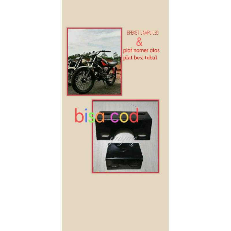Dudukan Lampu Led Rx king Breket Lampu Led Dan Plat Nomer Atas Rx King Style Bandungan Biyangkerok