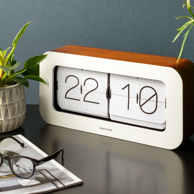 Jual Karlsson Table Clock Matiz Bamboo White Shopee Indonesia