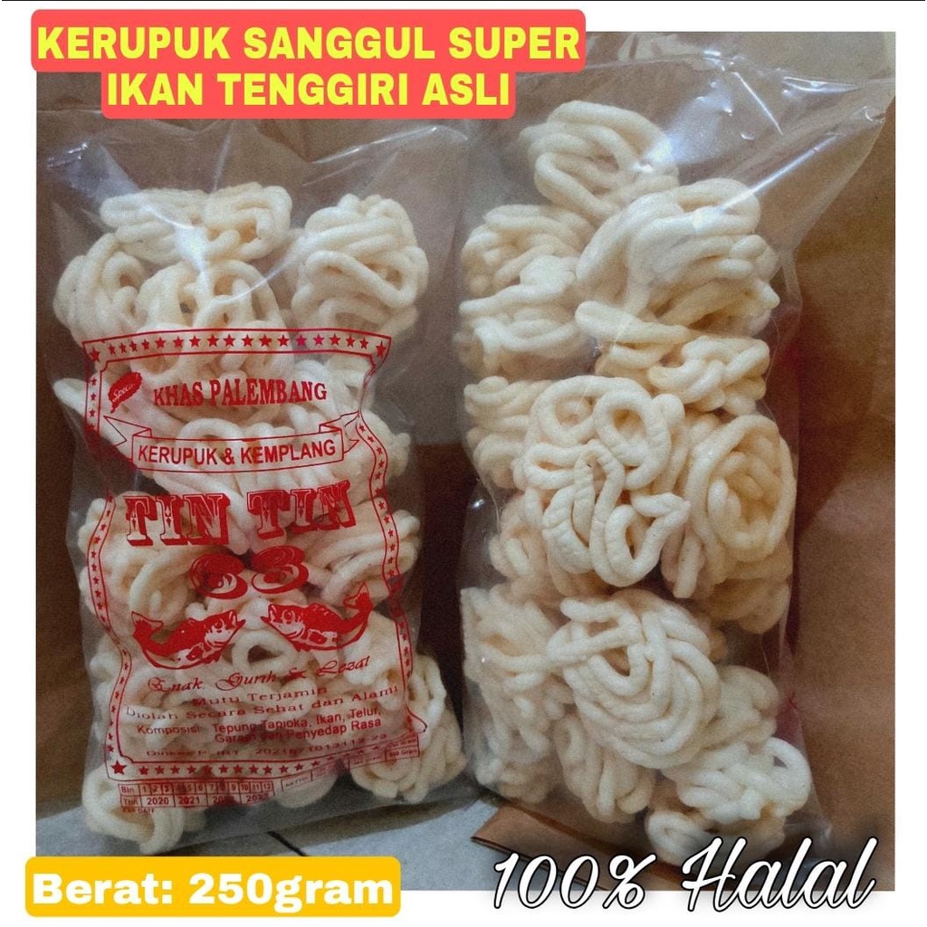 Jual Kerupuk Sanggul Goreng Super Ikan Tenggiri NO 1 Makanan Khas Palembang 100 Halal