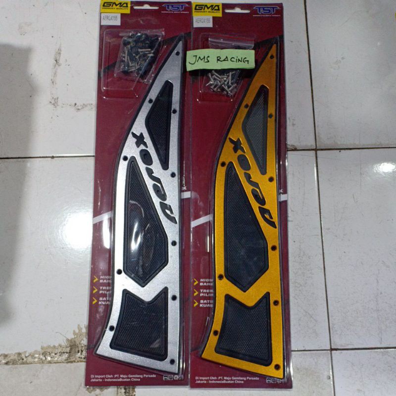 plat bordes karpet tst yamaha aerox gold silver hitam