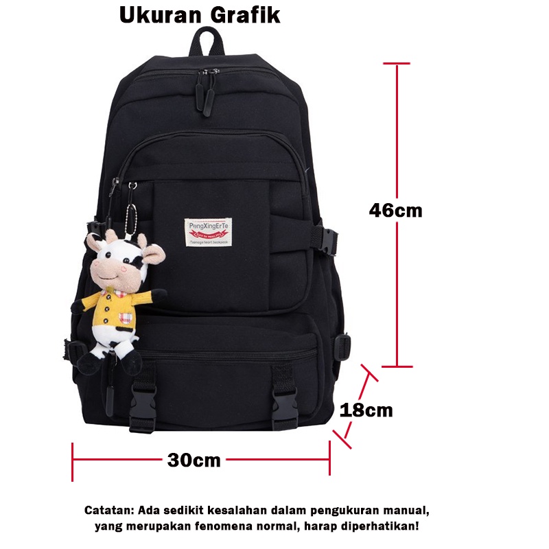 【COD】Tas ransel wanita tas pria Ransel sekolah tas laptop Paket berkapasitas besar tas wanita