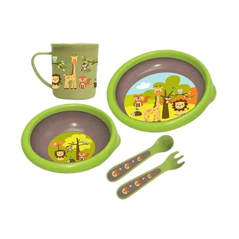 Baby Safe Feeding Set FS500 5pcs - Piring Makan Bayi Anak