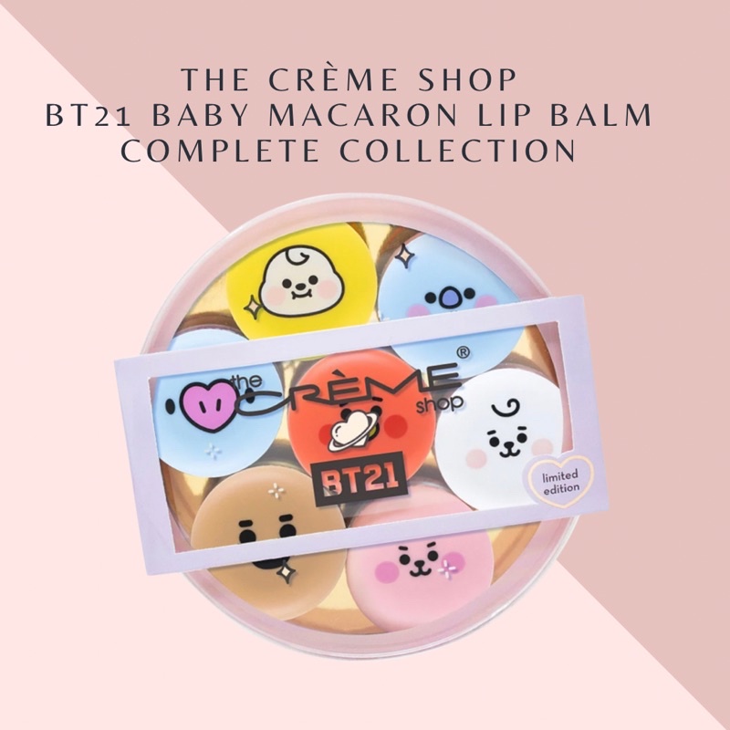 BT21 Baby Macaron Lip Balm Complete Collection