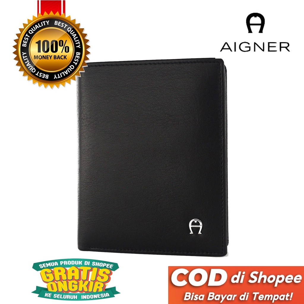 TOKOKOE - Dompet Pria model Berdiri bahan Kulit Premium Dompet Lipat - AIG 38-05 Black