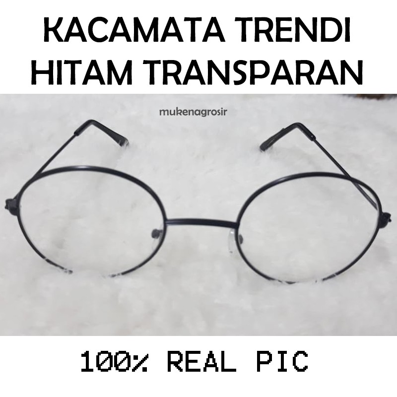 BESTSELLER!!Kacamata Keren / kacamata Gaya / Kacamata Trendy / Black Transparant / nastushaa