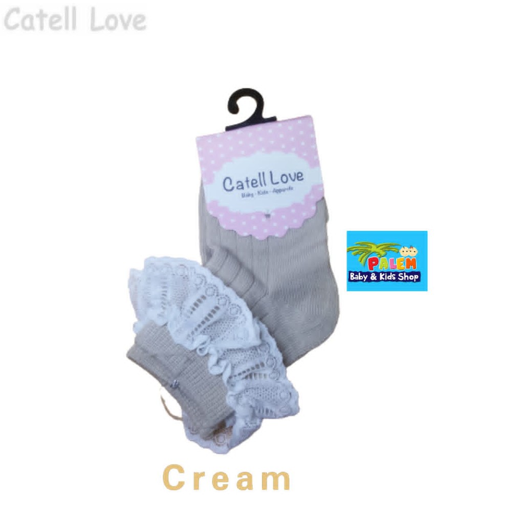 Catell Love Shock / Kaos Kaki Renda bayi perempuan NB