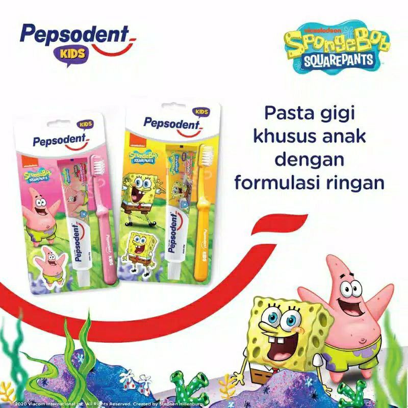 Pepsodent Sikat Gigi dan Pasta Gigi Anak Edisi Spongebob