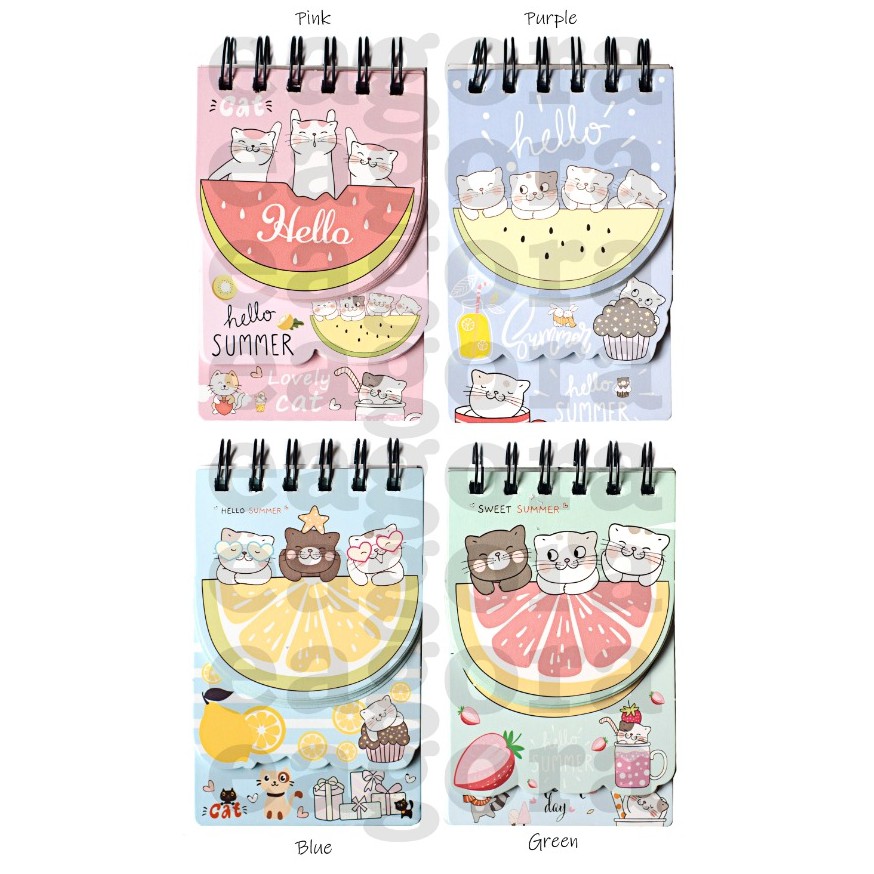 

Notebook Spiral Fruity Cat 3 Susun Buku Catatan Unik Notepad