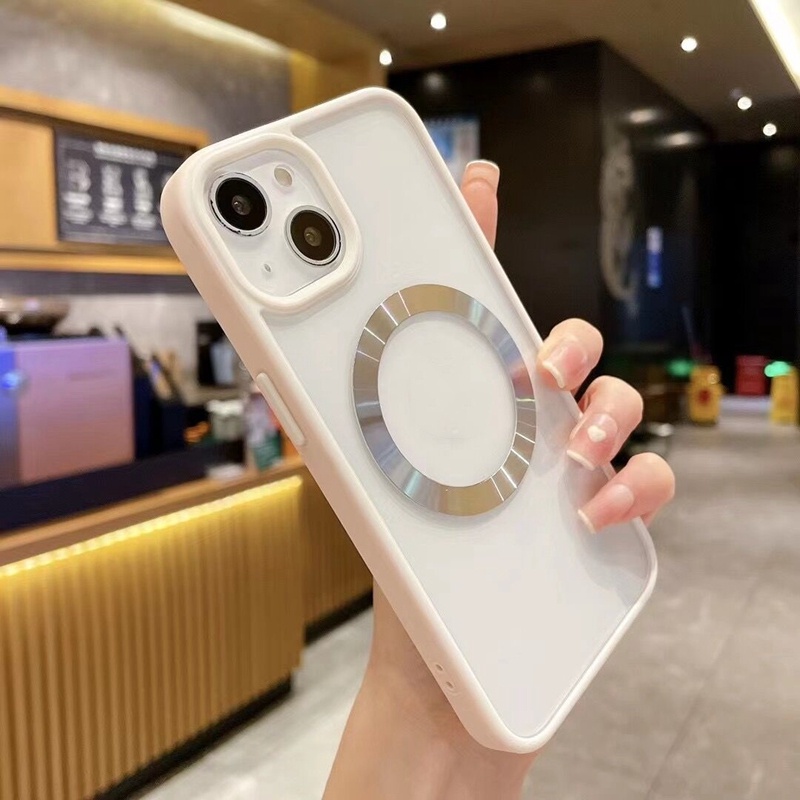 New! ! Magnetic Assisted Clear Shockproof Case iPhone  (For iPhone 11 ~ 13 Pro Max) Clear Back Cover High Quality Phone Case