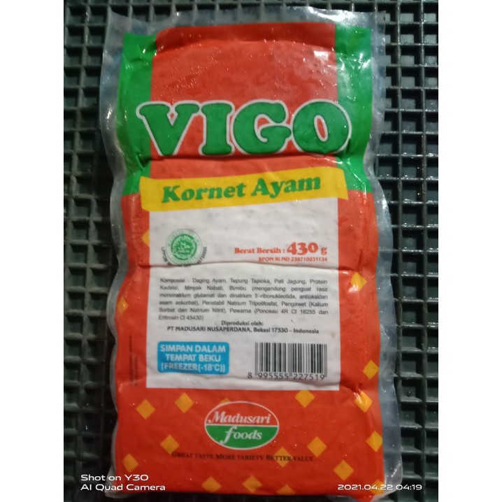 Vigo kornet ayam 430gr isi 4