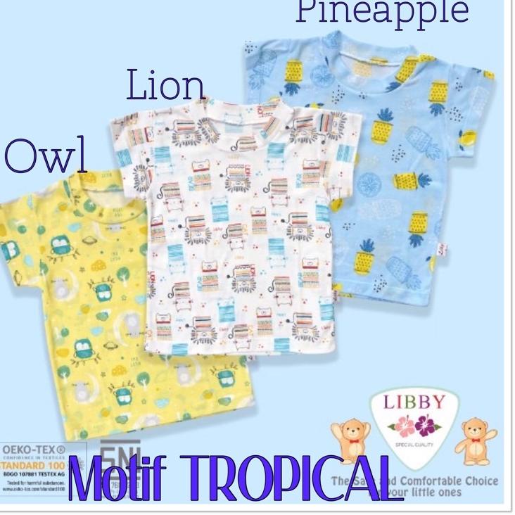 "LBA.11Au22r" Kaos Oblong Rib Tipis Libby Baby Print SML 2L XL XXL