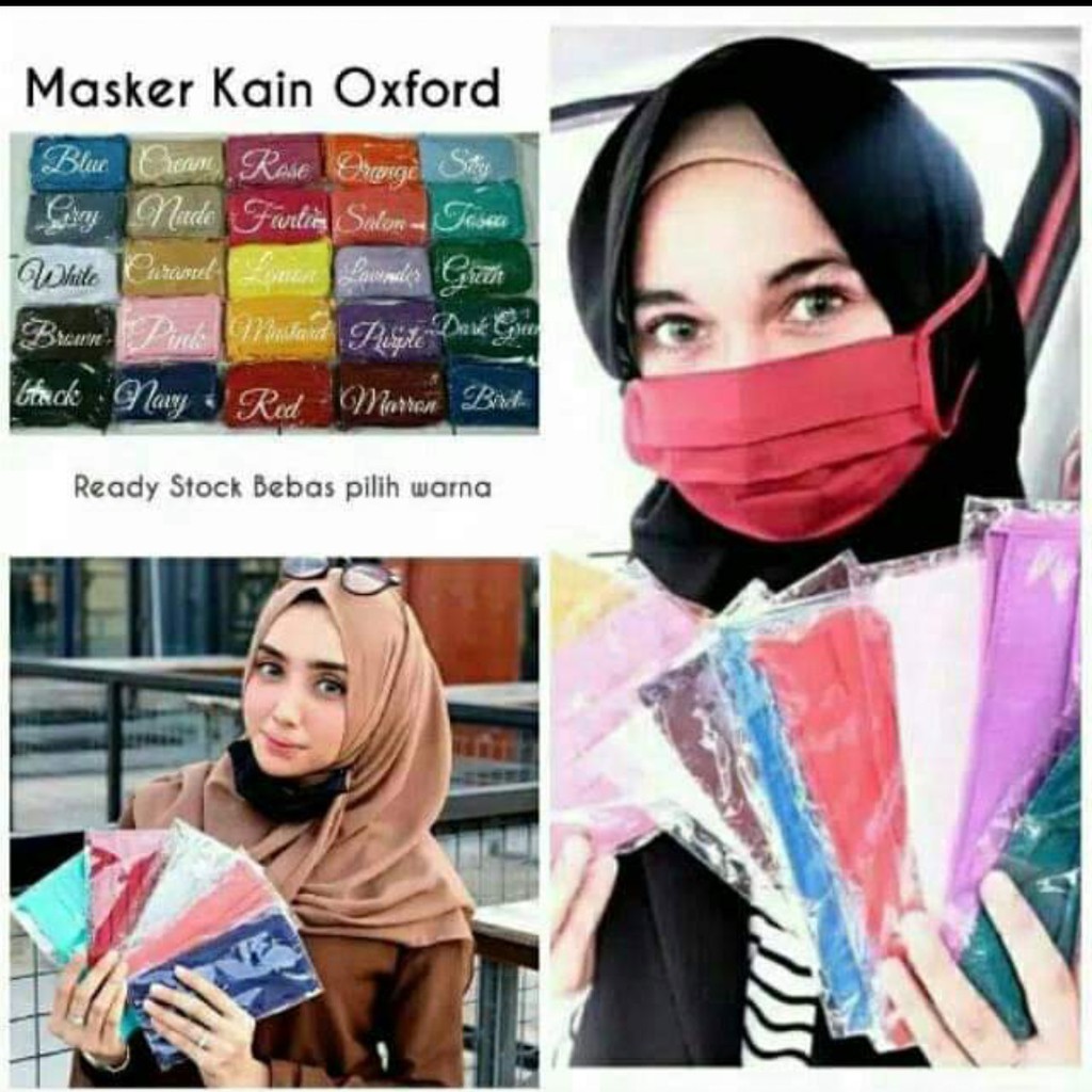 COD Masker Kain Tali Hijab / Masker Hijab / Masker Kain Tali Sambung-3
