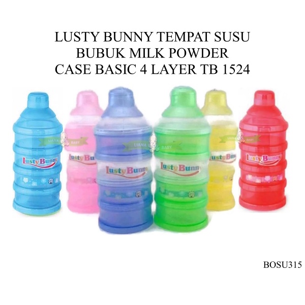 BOSU315 LUSTY BUNNY TEMPAT SUSU BUBUK MILK POWDER CASE BASIC 4 LAYER TB 1524