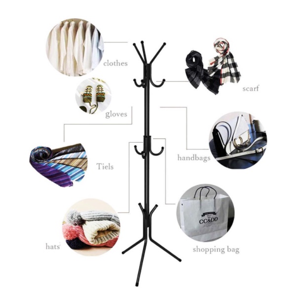 Stand Hanger Coat Rack/ Gantungan Baju Stand Hanger / Gantungan Topi Tas / Standing Hanger Gantungan Baju Tas Topi