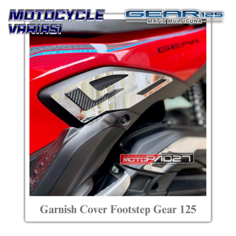 Garnish Footstep Yamaha Gear 125 Cover Pijakan Kaki Yamaha Gear 2022