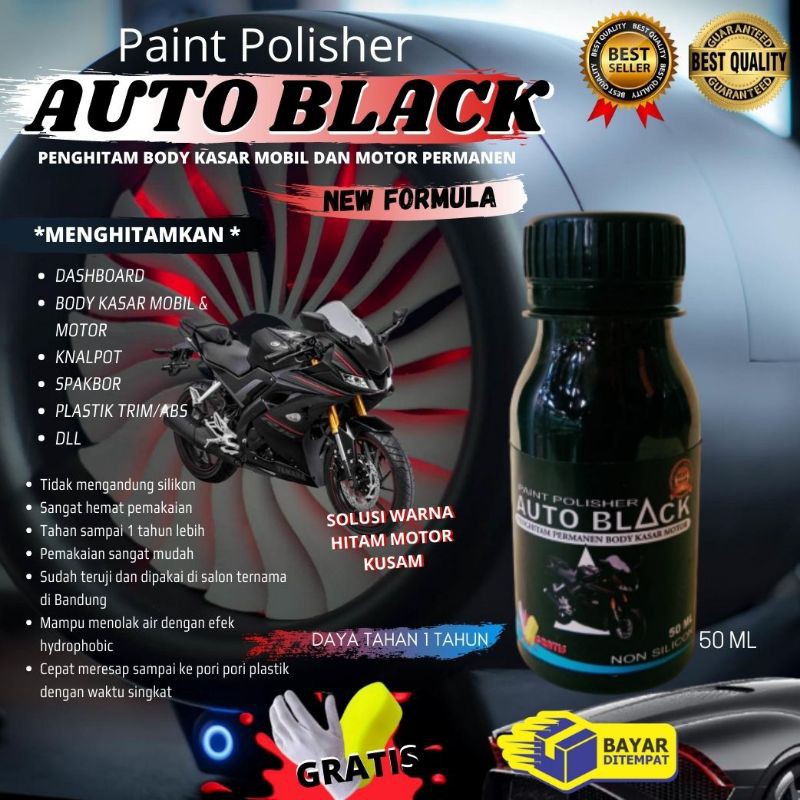 PROMO AUTO BLACK ORIGINAL PENGHITAM BODY KASAR MOBIL DAN MOTOR