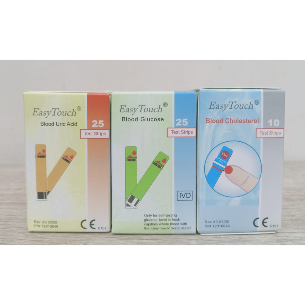 EASY TOUCH TEST STRIPS - GULA DARAH ASAM URAT KOLESTEROL