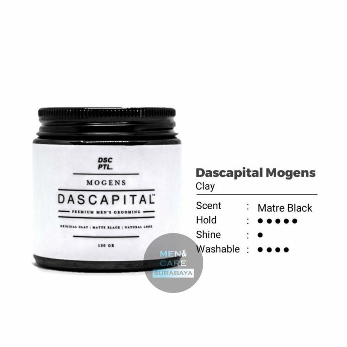 Dascapital Pomade Mogens Matte Black Premium Clay 120 Gram