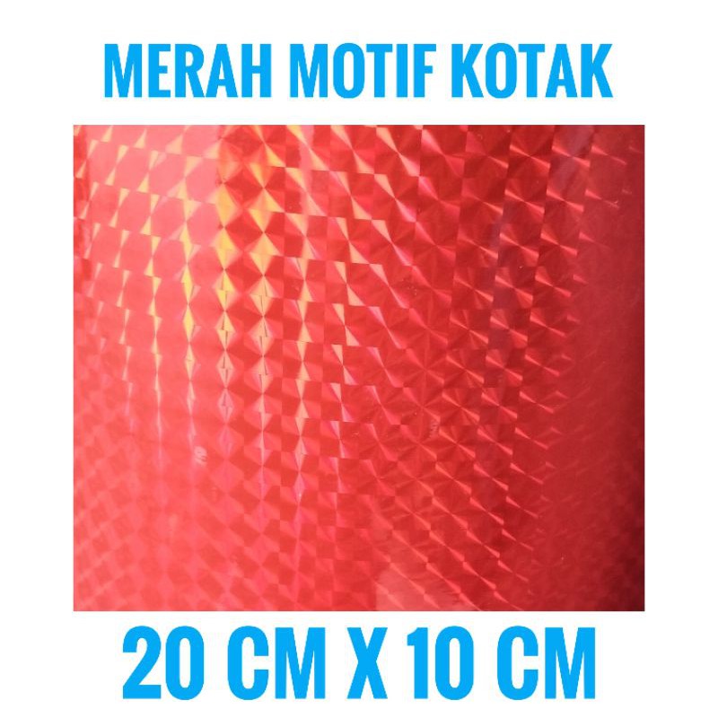 Sticker Hologram Stiker Warna Merah Stiker Lure