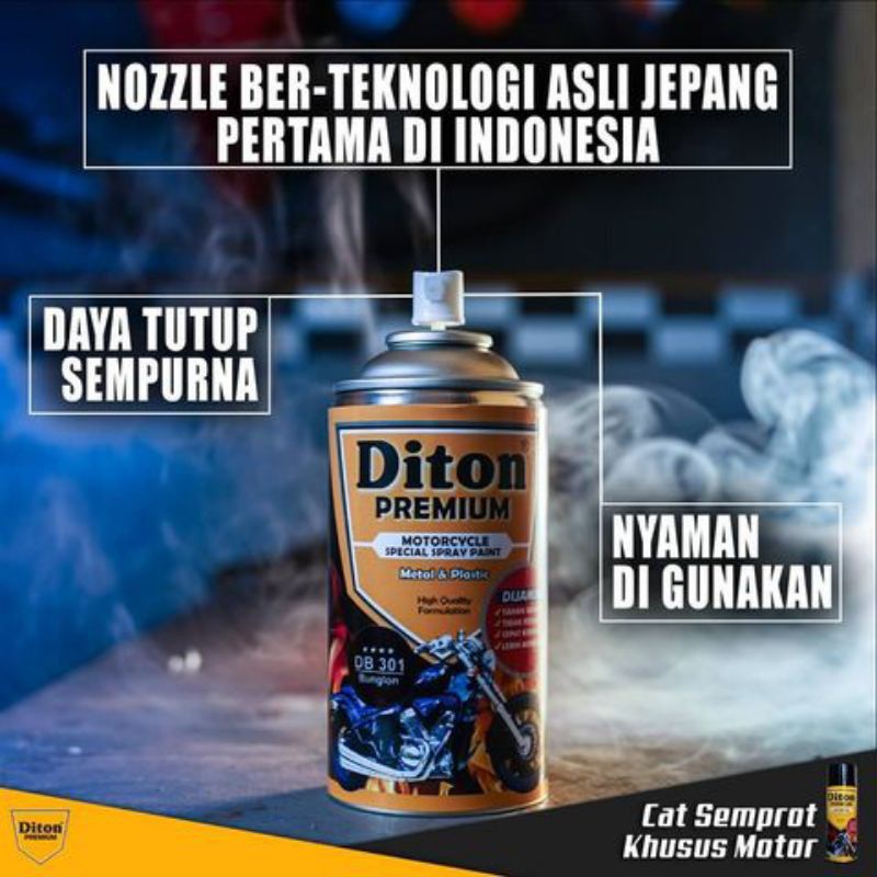 Pilok Biru Movistar Atlantis Blue Y 9295 * Diton Premium Cat Semprot Sepeda Motor Mobil Velg Helm Rangka