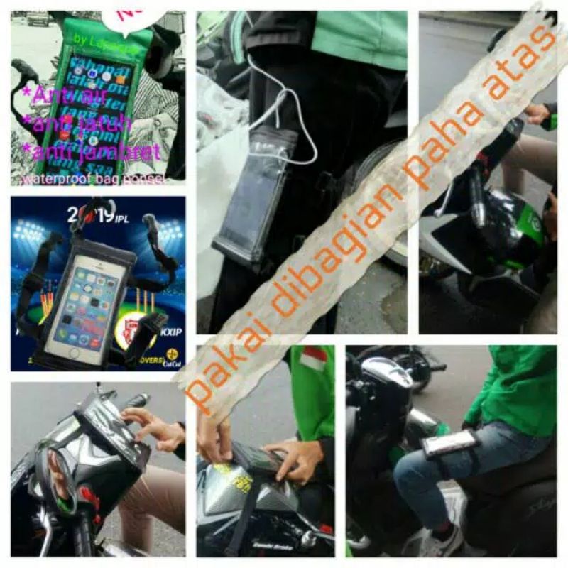 tas hp holder motor ojek online ojol waterproof