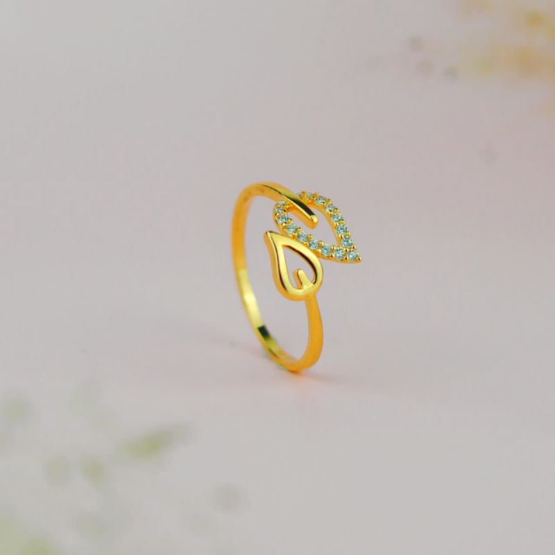 Cincin Emas Talipan Motif Daun Talas - Toko Emas Gadjah