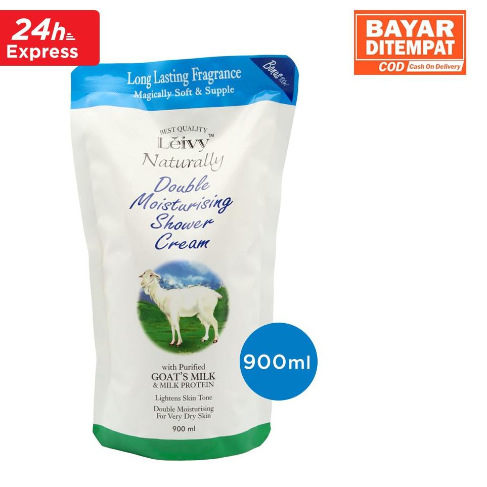 [KODE PRODUK QC0884363] Leivy - Double Moisturising Shower Cream Goat’s Milk / Royal Jelly (450 & 90