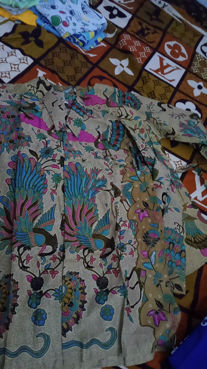 Batik Couple Notoarto Batik Ipnu-ippnu Kemeja Pria Sogan Lawasan Manuk Kembar Katun Cap Solo Baru