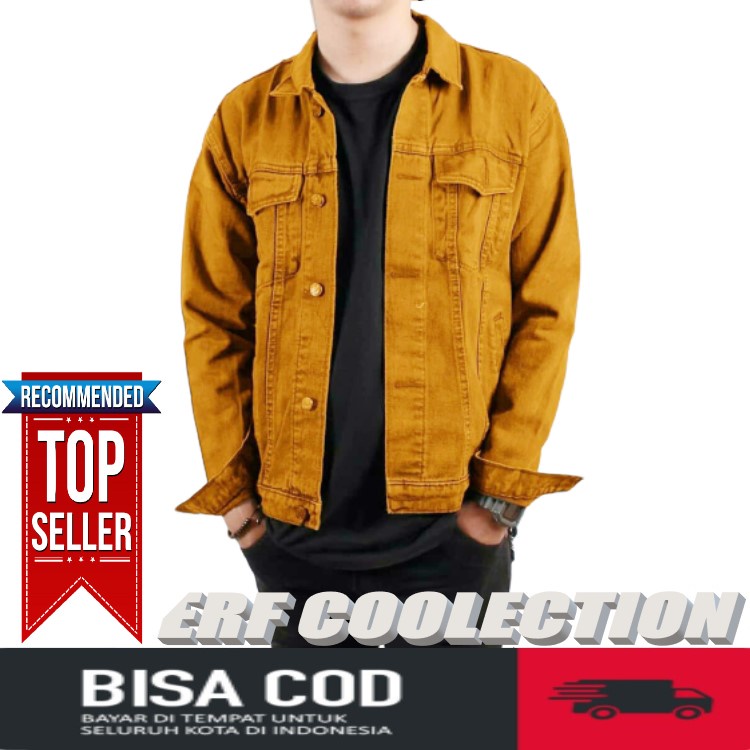 Jaket pria keren distro 2022 Jaket lepis cowok Distro Bandung Jaket Jeans Jaket Jins Pria jaket cowo