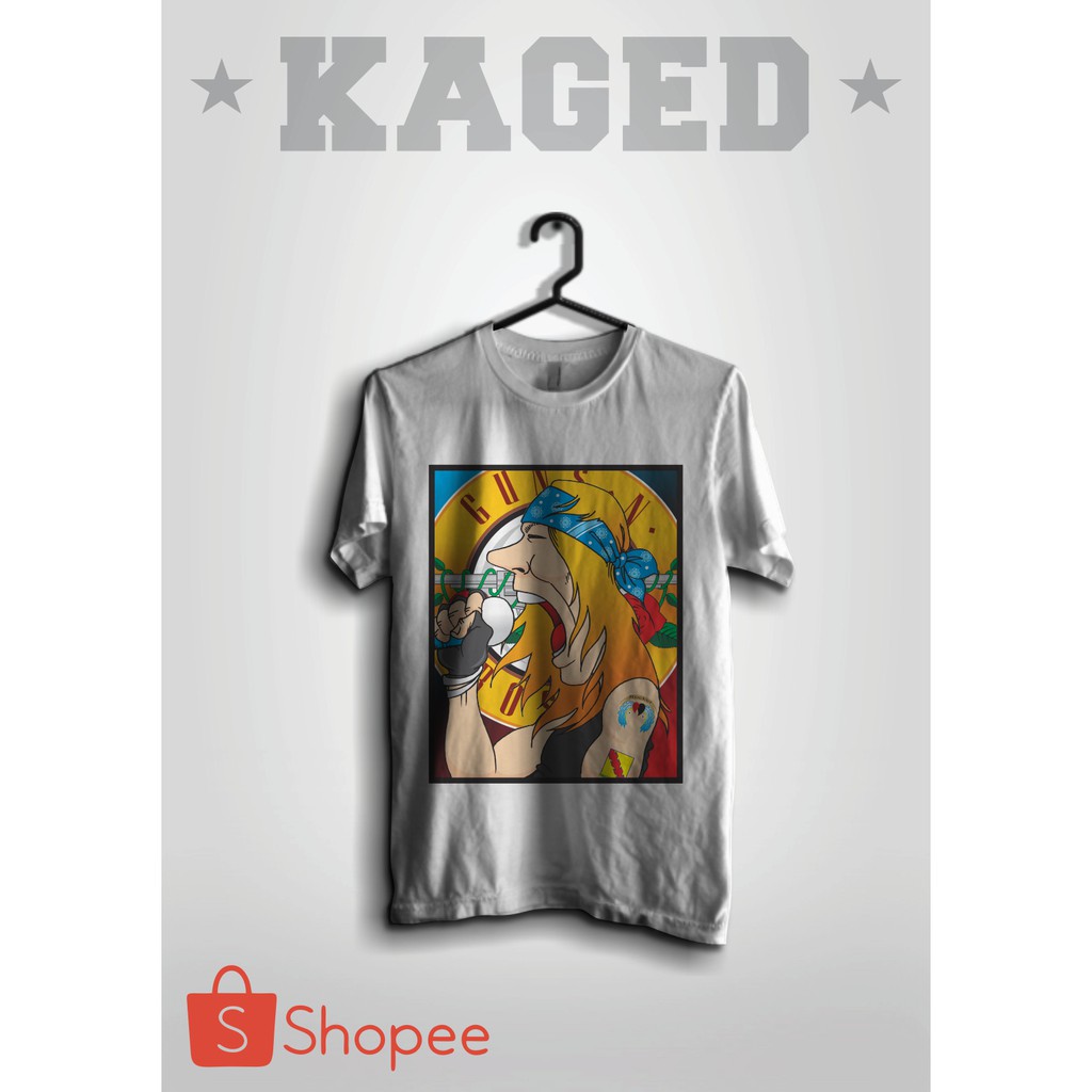 Kaos Axl Roses Kaos Band Guns N' Roses #Putih/White Kaos Guns N Roses, Kaos Rock, Kaos Slow Rock