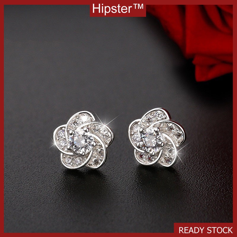 Korea Fashion Style Elegan Sederhana 925 Perak Anting-Anting Anting-Anting