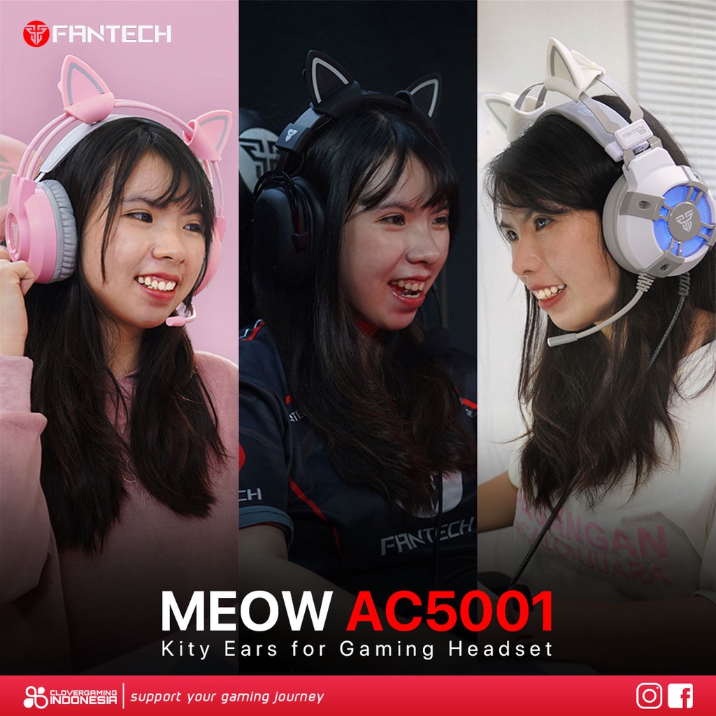 Fantech Meow AC5001 - Kitty Ears for Gaming Headset