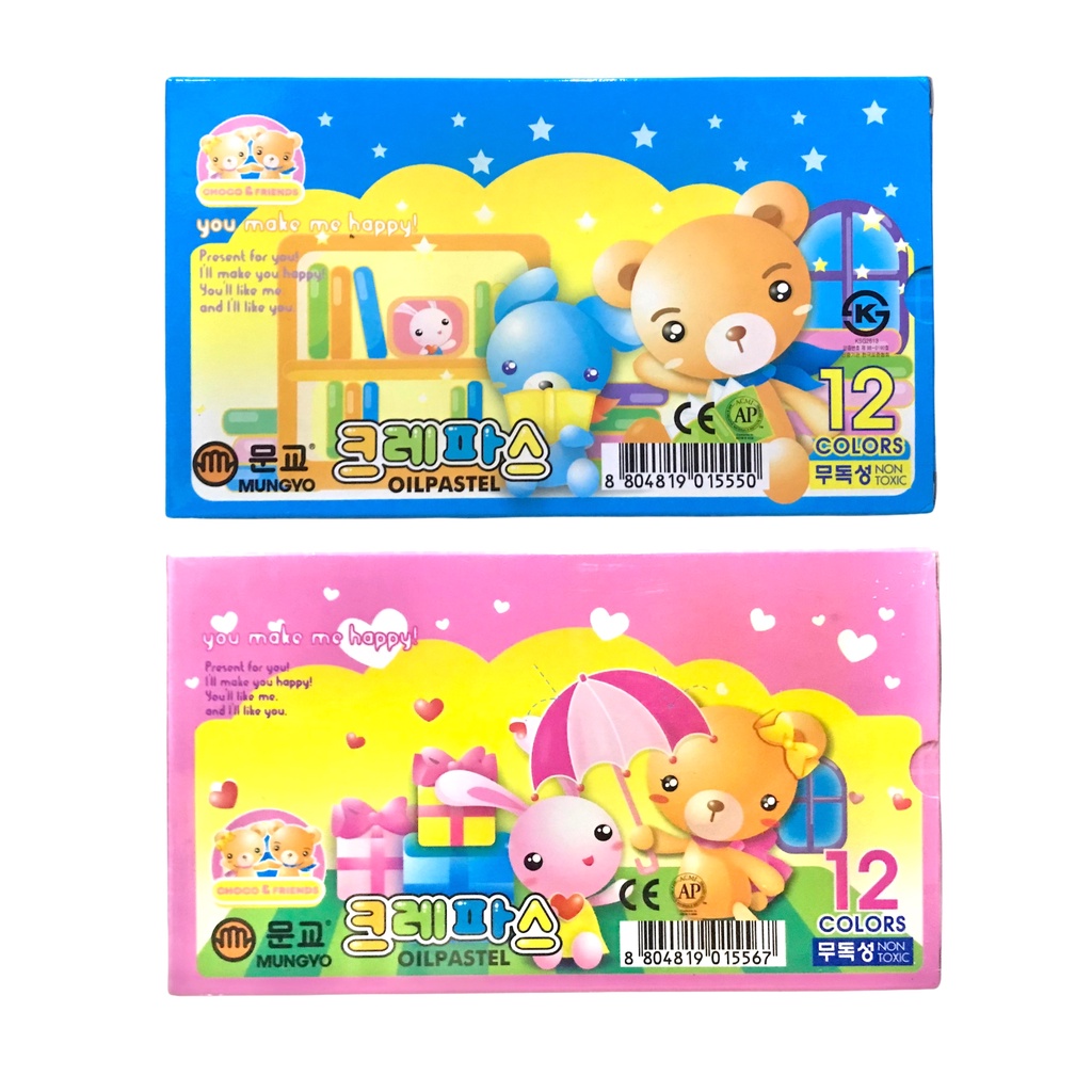 

MUNGYO | Choco & Friends Oil Pastels Hexagonal 12 Colours (12 Warna)
