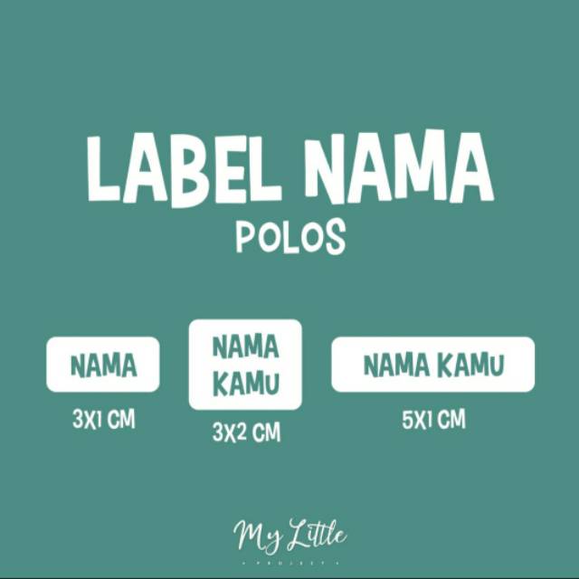 

STIKER LABEL NAMA POLOS KOTAK [Isi 70-80pcs]