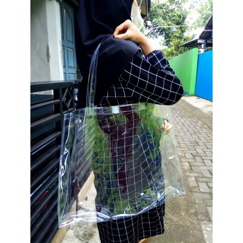 

50x40x10 Tanpa min order! Tas mika polos murah! Tas mika lebaran! Tas Parcel lebaran!