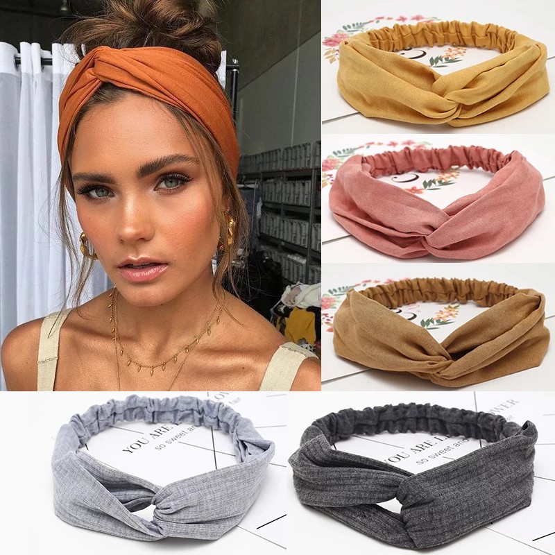 Bando Polos Salur - Bando Bandana Simpul Ala Korea -Headband - Bando Bandana Korea Untuk Wanita H49