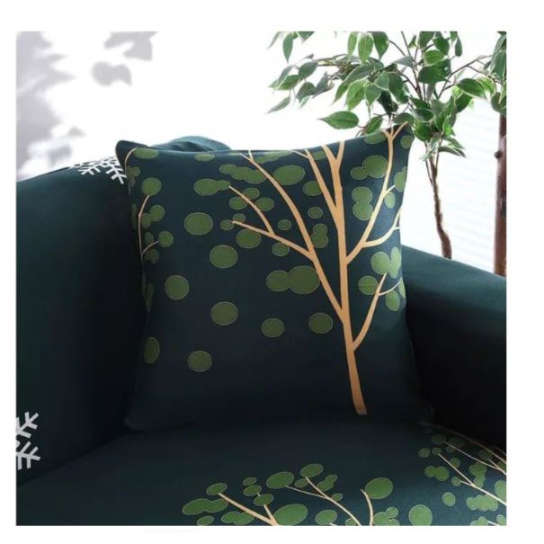 New TM COVER SOFA Tree Forest - Sarung SOFA + Sarung Bantal