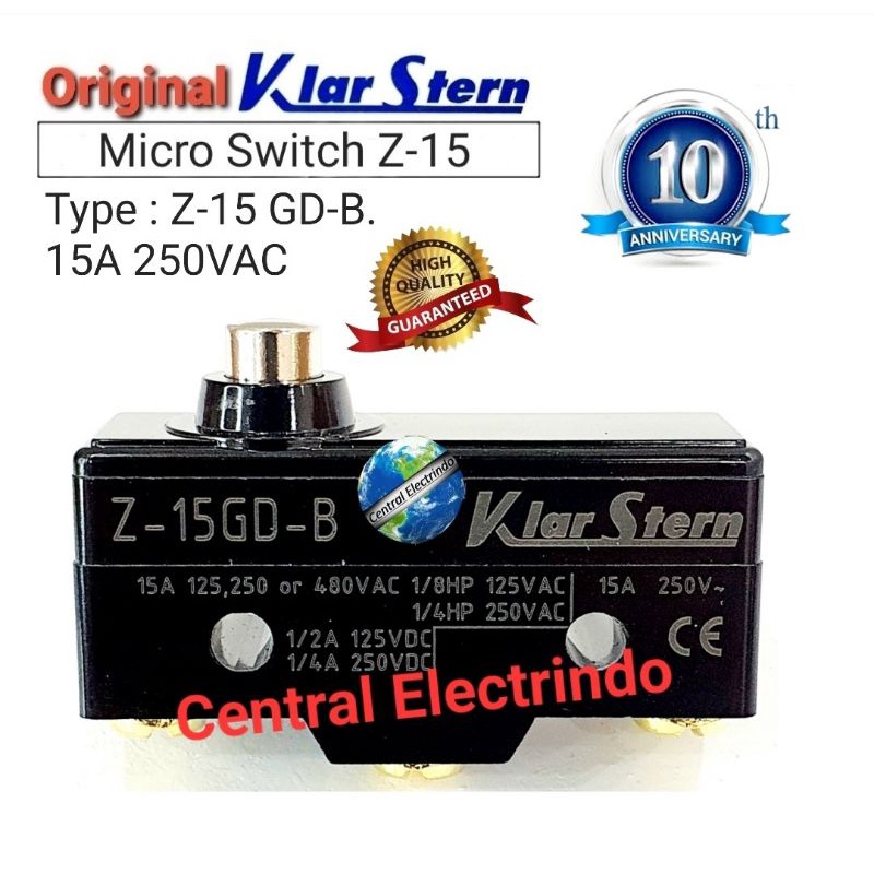 Limit Switch Micro Switch KLARSTERN Z-15GD-B 15A 250VAC High Quality.