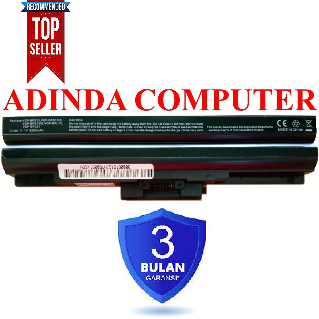 Baterai Sony Vaio BPS13 VGP-BPS13A/R VGP-BPS13AB VGP-BPS13B