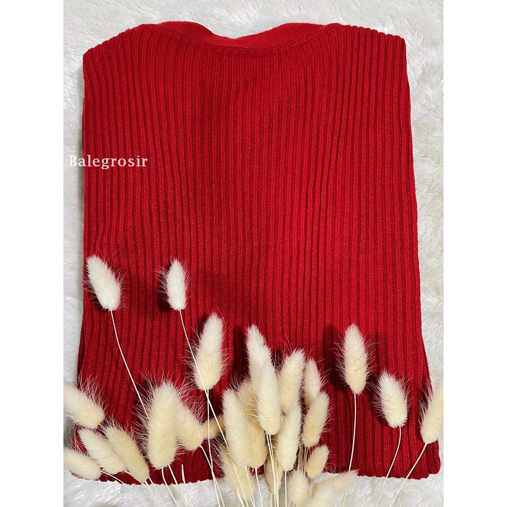 Cardigan Rajut Halus Long cardigan Belle oversize-Belle Red / Merah