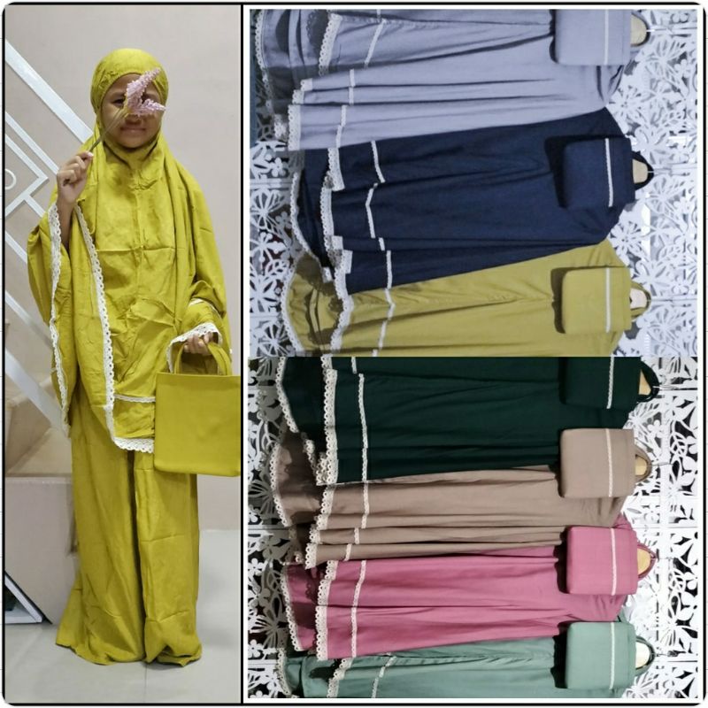 mukena anak katun rayon