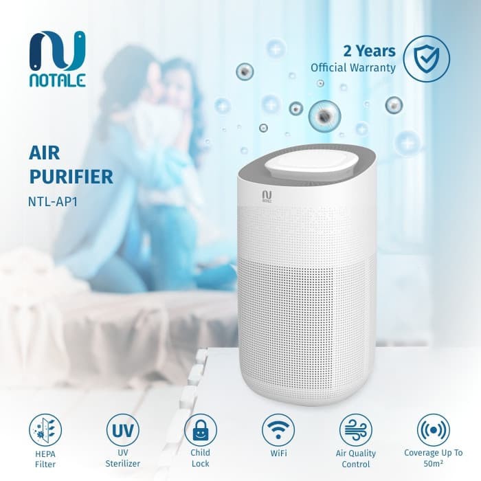 Notale Air Purifier with HEPA UV Sterilizer Penyaring Pembersih Udara