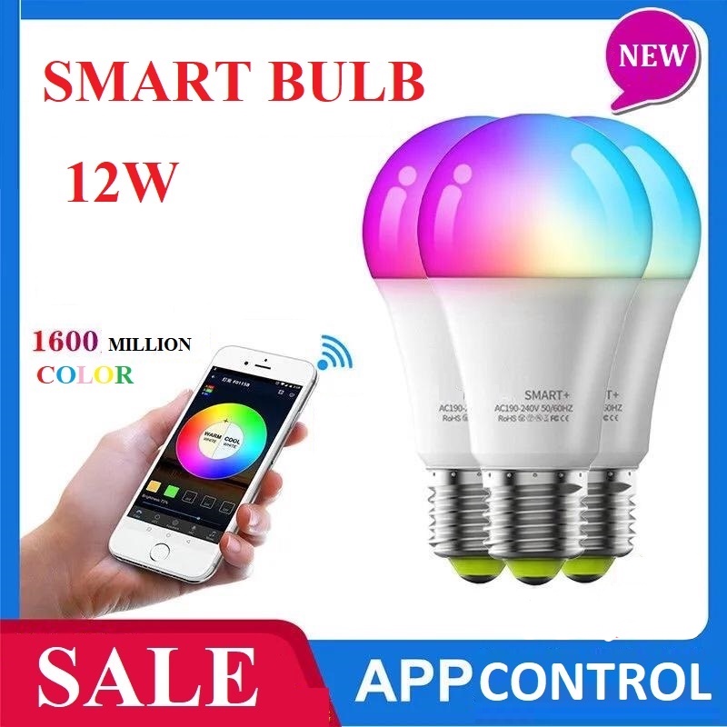 [WS] SMART LED RGBWW 12 WATT / BOHLAM WIRELESS BLUETOOTH / LAMPU RGB LED / SMART BULB