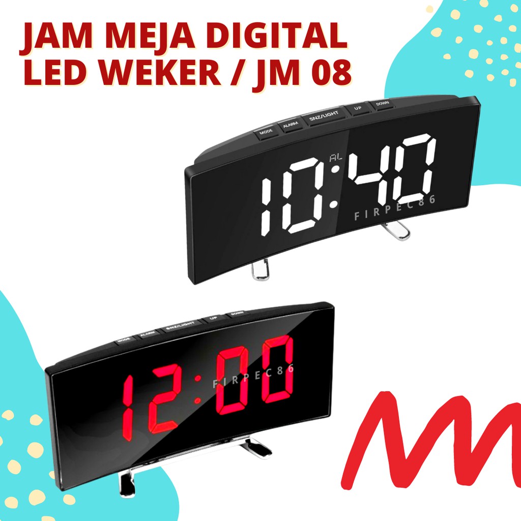 DT-6507 Jam Meja Digital Alarm Clock Mirror - DT6507 Jam Meja Desain Cermin