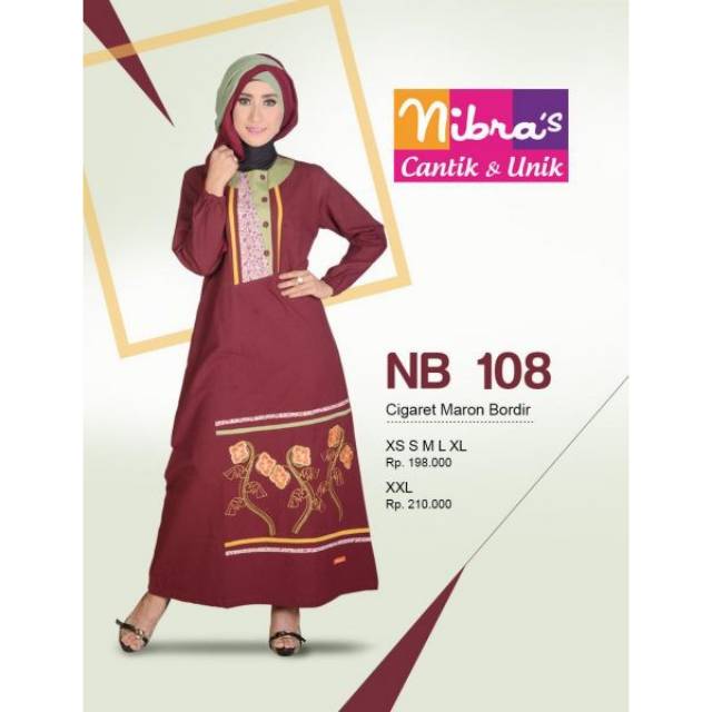 Gamis Nibras NB 108 Maroon