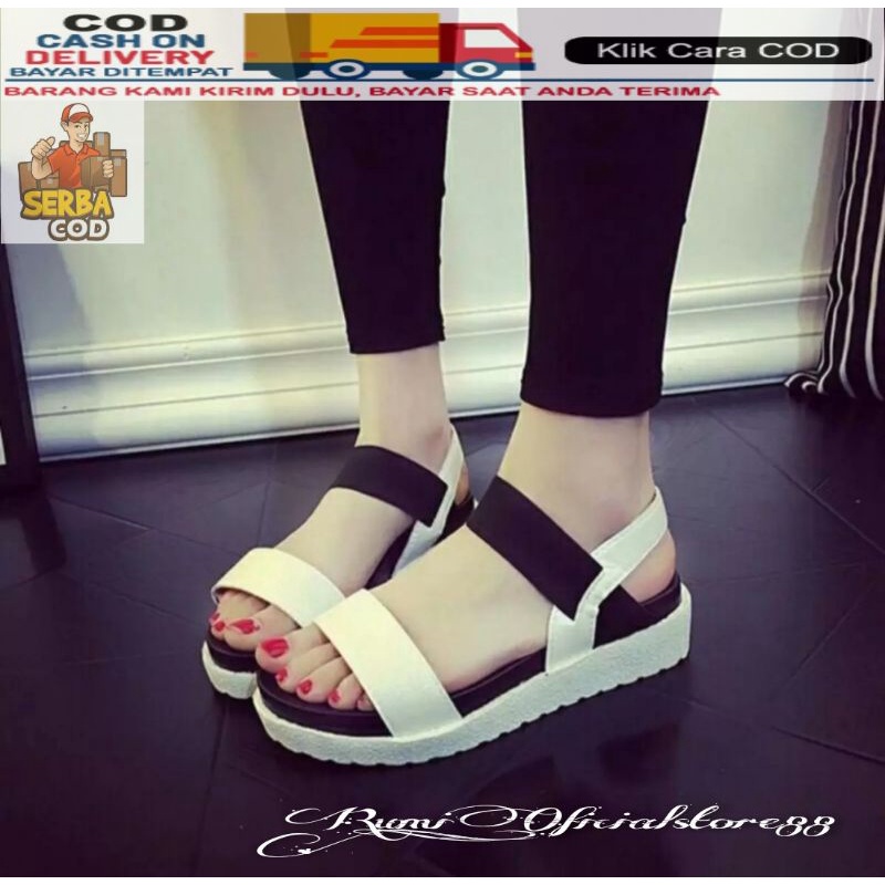 Sandal wanita tali karet fashion wanita Docmart 37-40